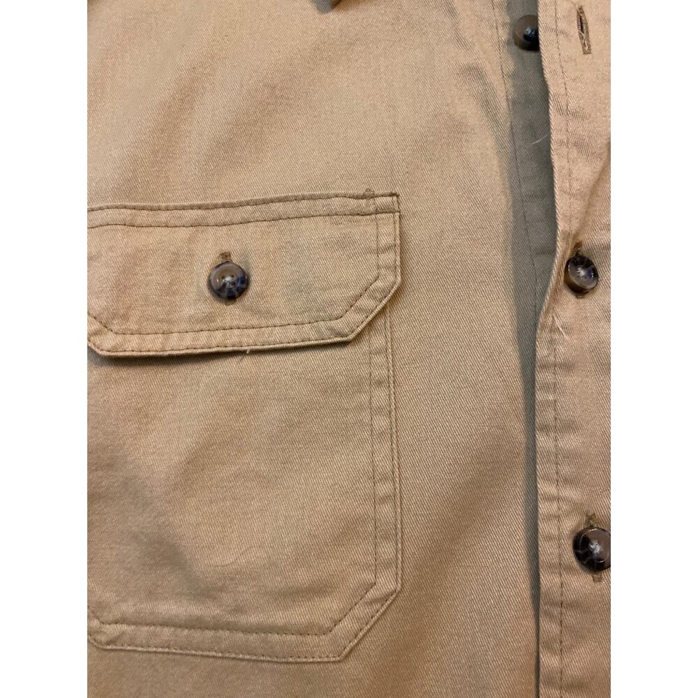 Wrangler Mens Beige Short Sleeve Button-Up Shirt Size M - Picture 2 of 7